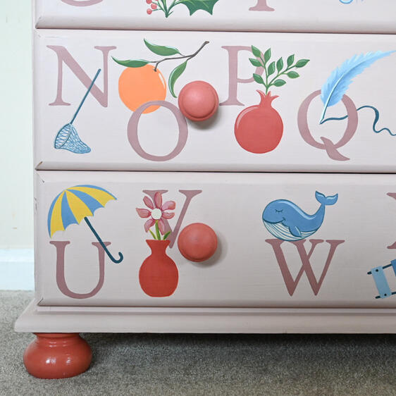 Annie sloan chalk hand painted alphabet drawers Annie sloan chalk hand painted alphabet drawers