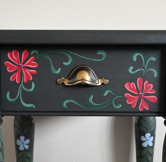 Vintage hand painted table