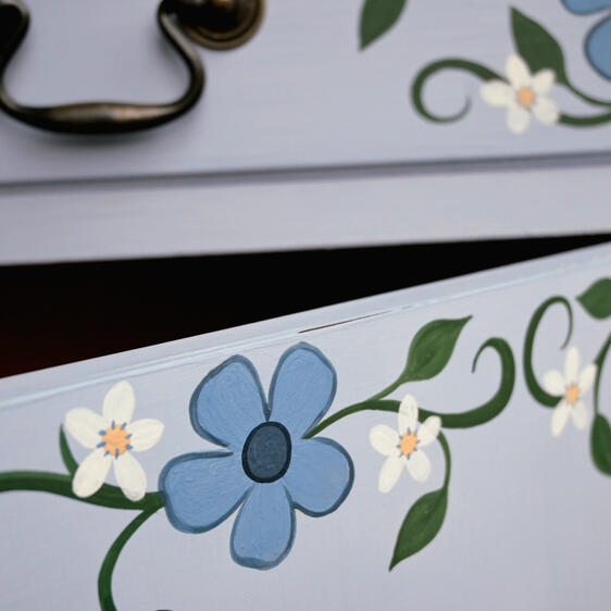 Pale blue cabinet Pale blue cabinet