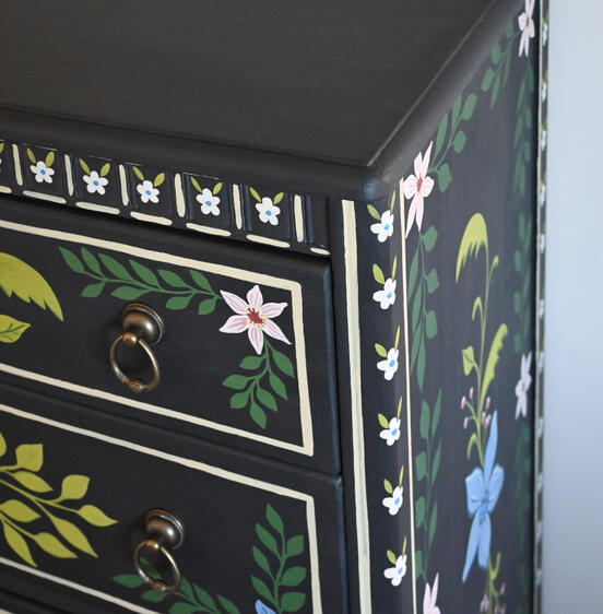 Painted lebus chest of draws