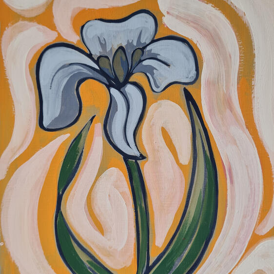 Iris painting chalk paint