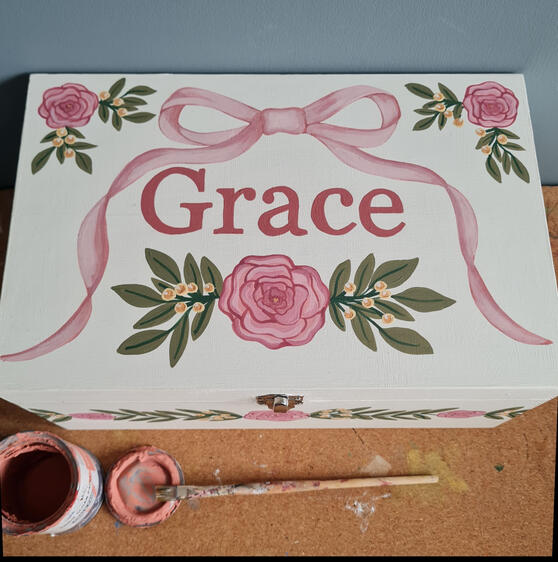 Personalised floral box