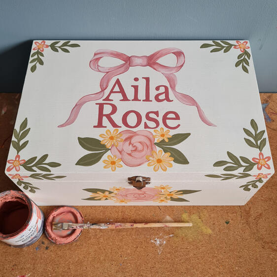 Hand painted box Hand painted box