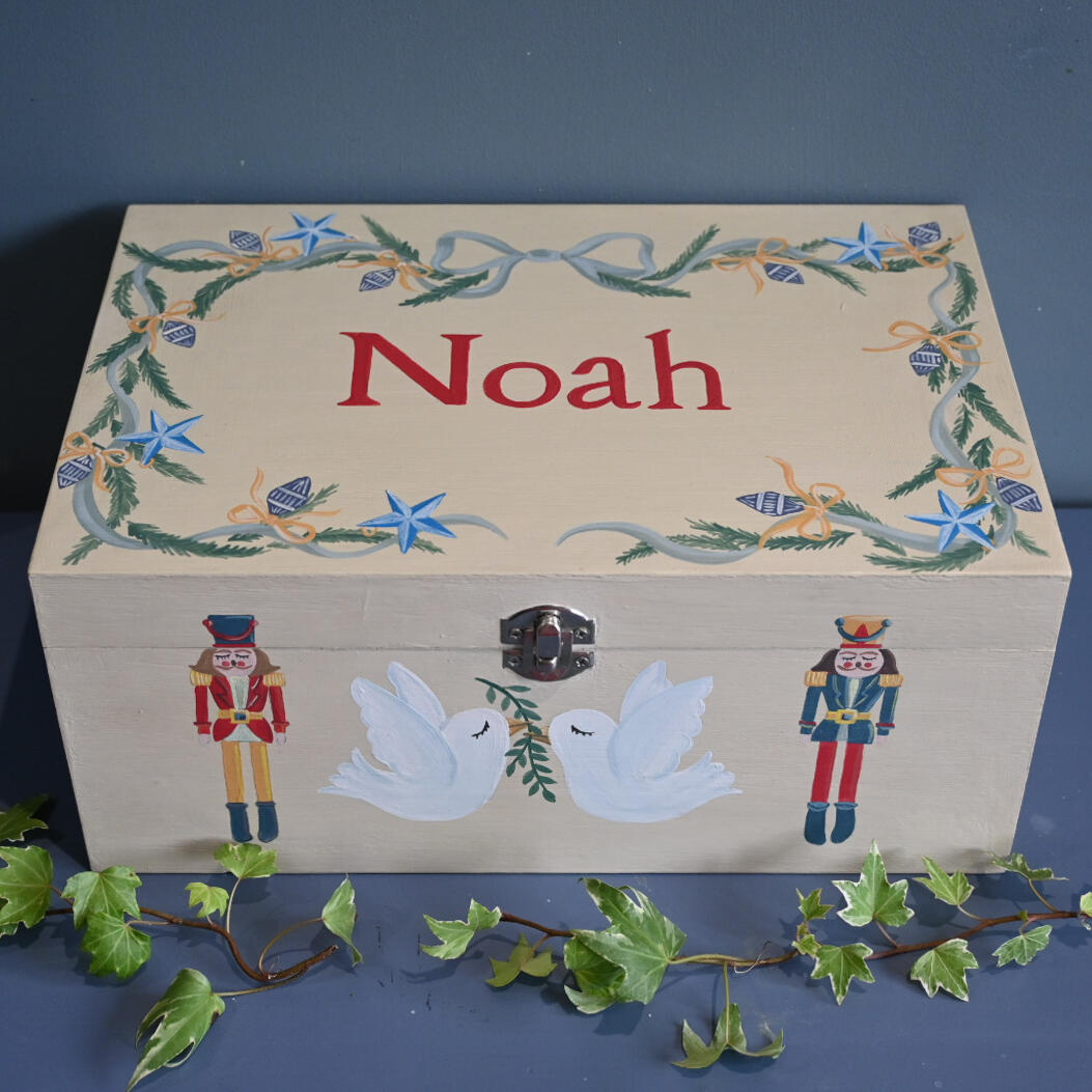 Personalised hand painted floral boxes